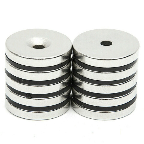 Super Ima De Neodímio 12 Peças 30mm X 5mm Furo 5mm N52 Forte 0