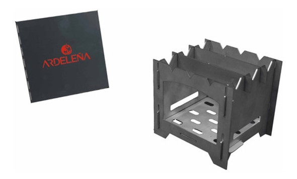 Hornillo Fogón Calentador Camping Desarmable Inox Caja Metal 0