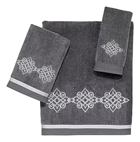 Toalla De Mano Avanti Linens Riverview, Níquel, 038122nkl 1