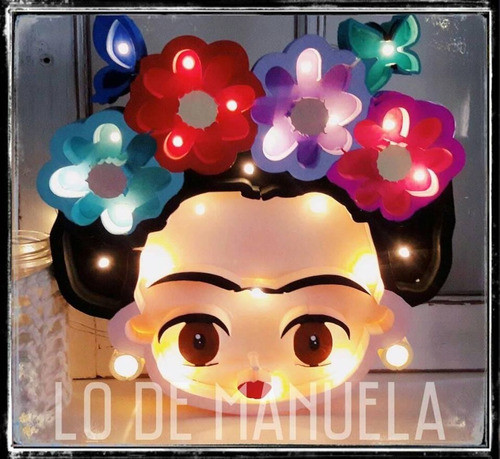Figura Polifan Led 30 Cm Luz Candy  Frida Mexico Coco 0