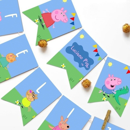Banderín Feliz Cumple Peppa Pig 0
