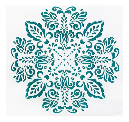 Stencil Decorativo Apto Pintura Masa Y Tintas Mandala 14 0