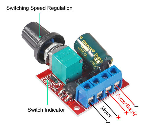 Umlife 10 Unids Dc Motor Pwm Controlador De Velocidad 3 V 6 1