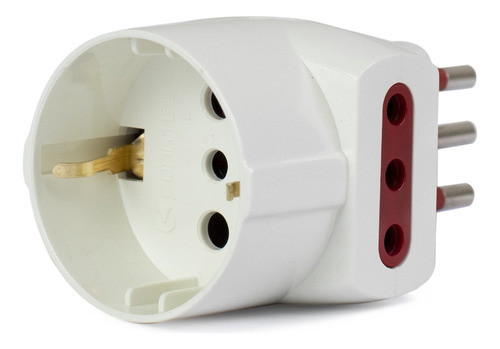 Adaptador Schuko + 2 Tres En Linea A Schuko 0