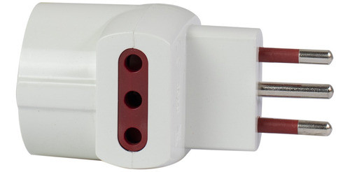 Adaptador Schuko + 2 Tres En Linea A Schuko 1