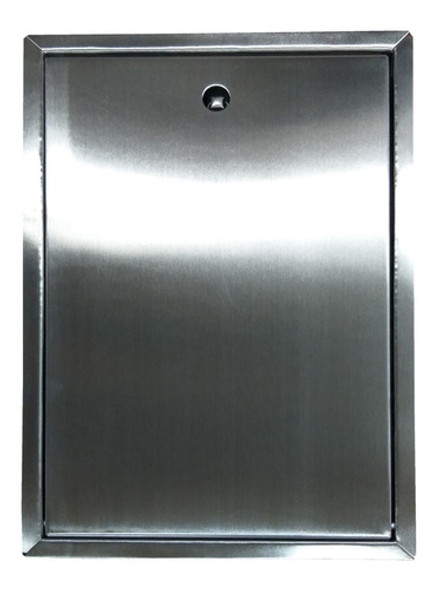 Tapa Puerta Llave De Paso 20x25 Acero Inoxidable C Cerradura 0