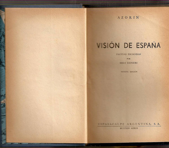 Vision De España - Azorin - Espasa Calpe 0
