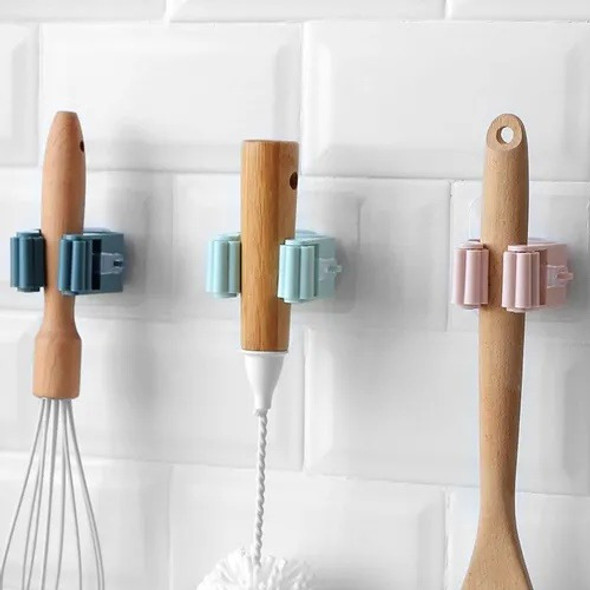 Pack Gancho Organizador De Escoba Cocina Baño Entrada Hogar 1