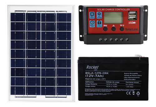 Kit Energia Renovable Panel Solar 10wp P/ Cargar Celulares 0