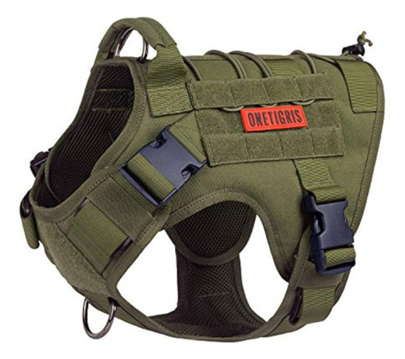 Chaleco Táctico Para Perro, Con Asa, Arnés Militar 0