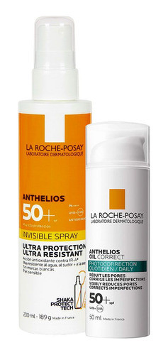 La Roche Posay Anthelios Combo Fps50 Spray + Oil Correct 0