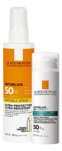 La Roche Posay Anthelios Combo Fps50 Spray + Oil Correct 0