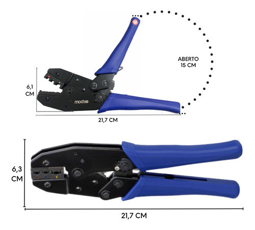 Alicate Crimpar Terminal Olhal Painel Solar 0,5 Até 6mm² 1