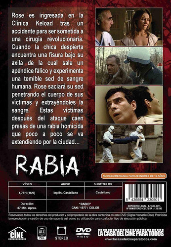 Dvd Rabid / Rabia / De David Cronenberg 1