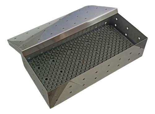 Caixa Cirurgica Inox Autoclavavel 32x16x8 Cm C/manta Cinza 1