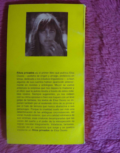 Ritos Privados De Elsa Osorio - Primera Edicion 1