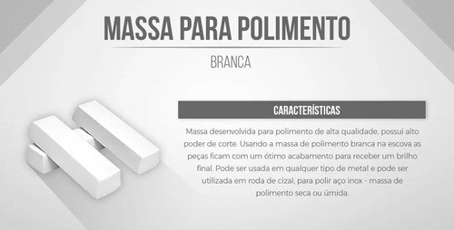 Massa Pedra Branca Abrasiva Polir E Lustrar - 10 Unids 1