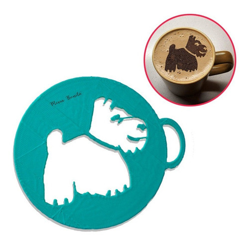 Scottish Stencil 8cm Decora Cafe Reposteria Canino Repostero 0