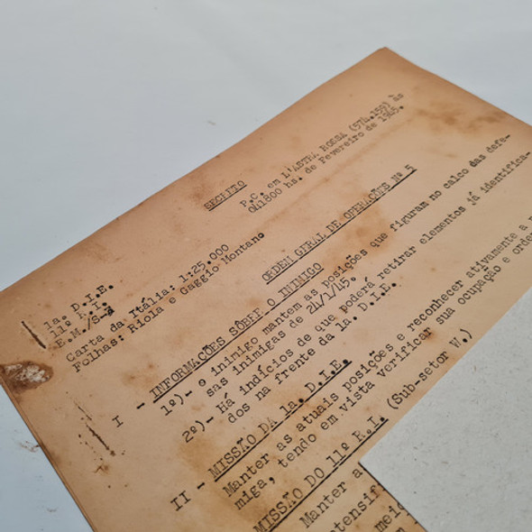 Raro Documento Feb Ordem Geral Operações Nº5 Segunda Guerra 0