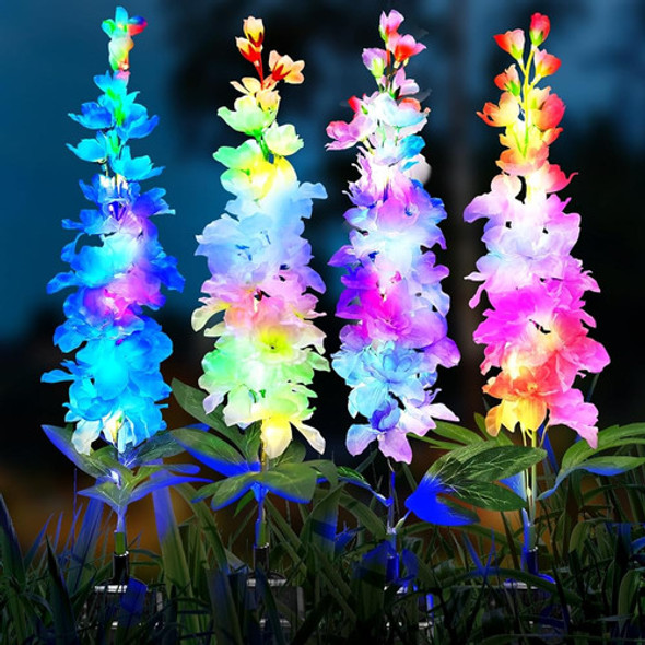 Paquete De 4 Luces Solares Para Jardín Luces Solares De Flor 0
