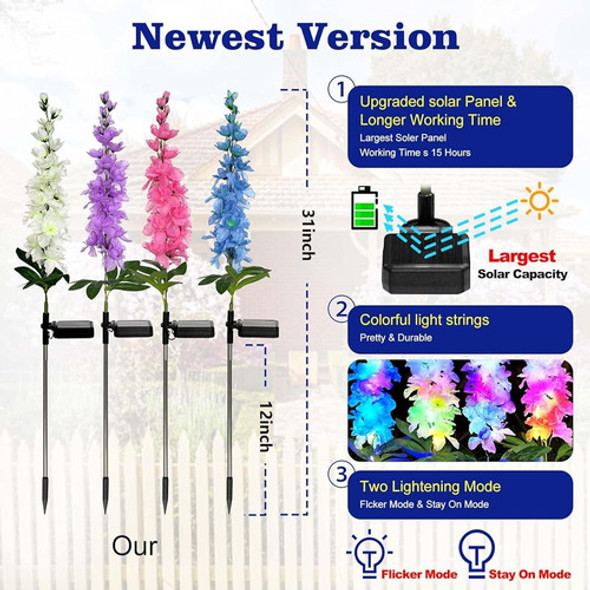 Paquete De 4 Luces Solares Para Jardín Luces Solares De Flor 1