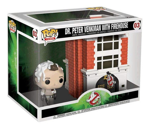 Funko Pop Ghostbusters Dr. Peter Venkman With Firehouse 1