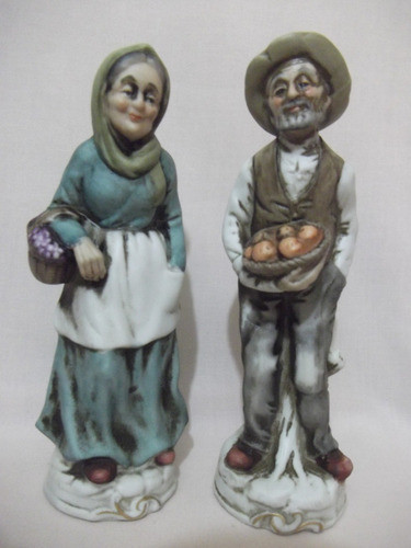 B. Antigo- Estatuetas De Casal De Anciões Em Biskui Italiano 0