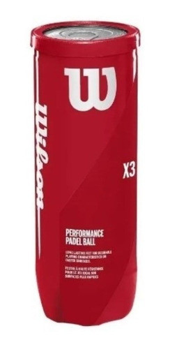 Pelota Padel Tubo X3 Wilson Performance Profesional 0