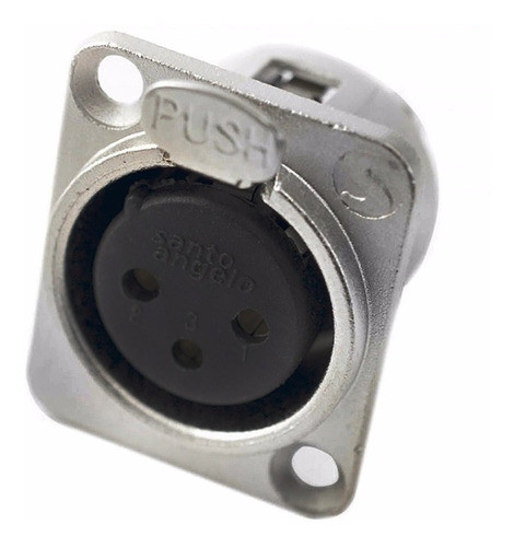 Kit 10 Conectores Santo Angelo Xlr Painel Femea Original 1