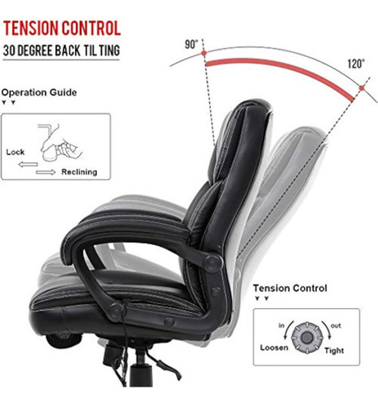 Silla De Oficina Grande Y Alta Asiento De 400 Libras Silla D 1