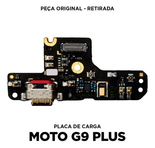 Placa De Carga Para Moto G9 Plus Xt2087 Original Retirada 1