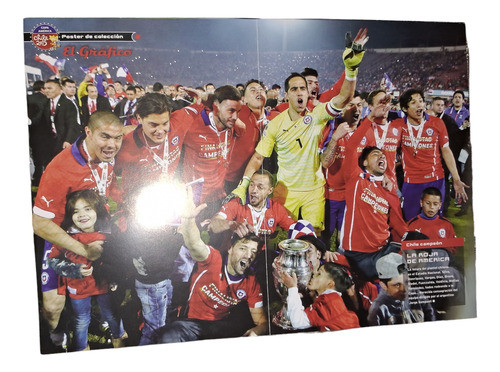 Mini Poster Chile Campeon  43 X 30 Satinado 0