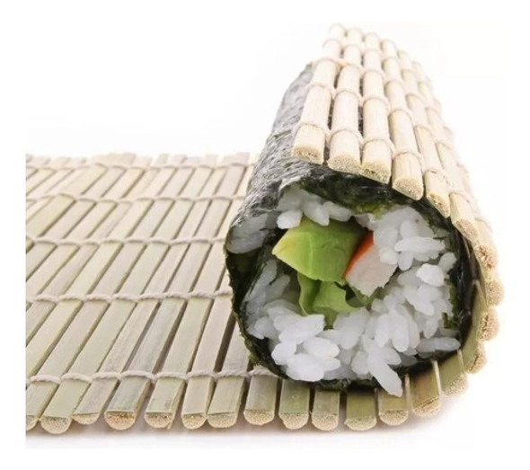 Esterilla Para Elaborar Sushi Bamboo 24x24cm Calidad Premium 1