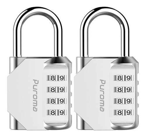 Candado De Combinacion, Impermeable Para Exteriores. Plata. 0