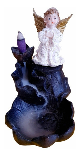 Incensário Cascata De Fumaça Anjo 14x16cm 0