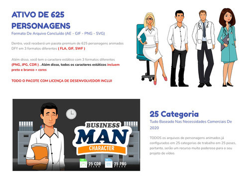Pack 625 Personagens Animados Vetorizados Em 25 Categorias 1