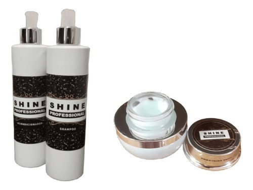 Matizador Negro 300ml Shampoo+ Acondicionador+ Mascara Shine 0