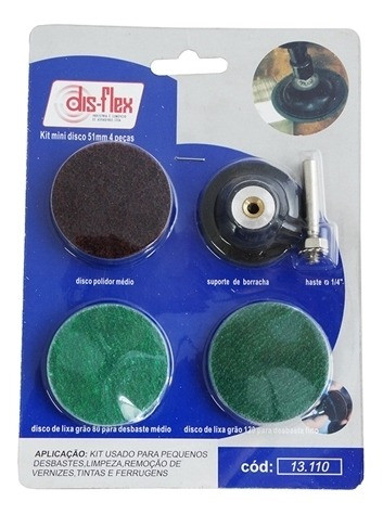 Mini Kit De Discos 51mm Com 4 Peças Disflex 0