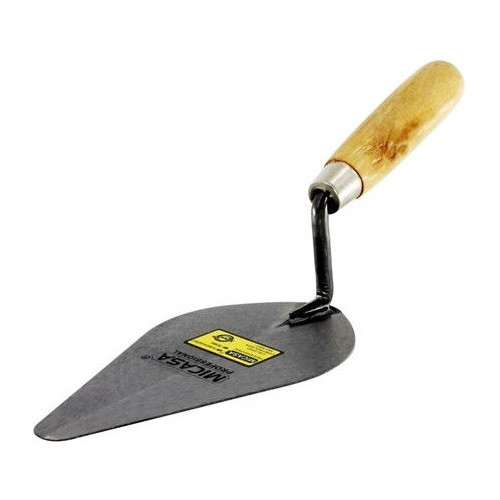 Cuchara Albañil 6  Pulida En Acero Inoxidable Mango Madera 0