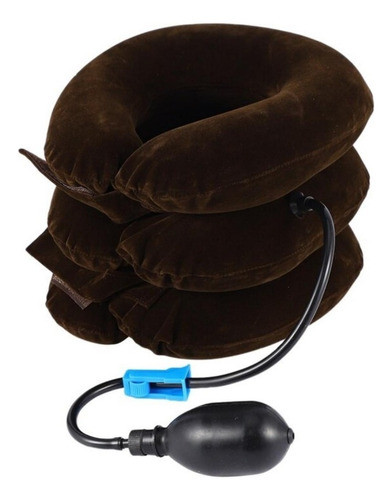 Colar Tração Cervical Almofada Inflável Portátil Massagem 0