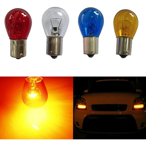 Kit 10 Lamparas Py21w Ambar 12v 21w 1 Polo Pata Pareja Kobo 1