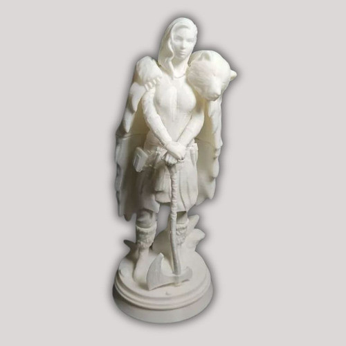 Soldado, Guerrera Vikinga, Color Blanco De 20cm De Alto 0