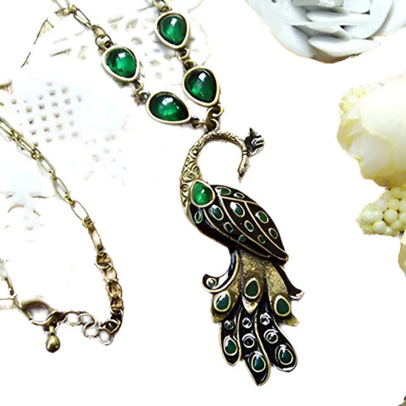 Colgante Collares Aleación Pavo Real Mujer Moda Joyería Bohe 0