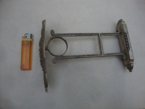 Antiguo Soporte Sujeta Cortina En Bronce Niquelado 19cm Prof 0