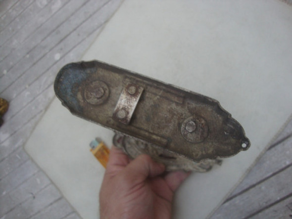 Antiguo Soporte Sujeta Cortina En Bronce Niquelado 19cm Prof 1