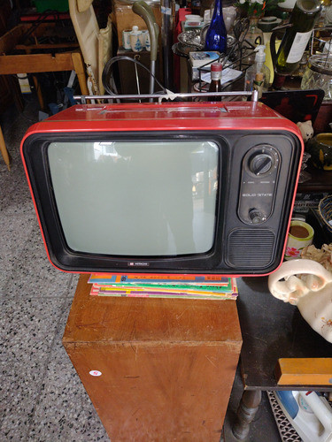 Televisor Rojo Retro Vintage Funcionando 0