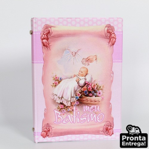 Álbum Fotográfico 15x21 24 Fotos Batismo Menina 1