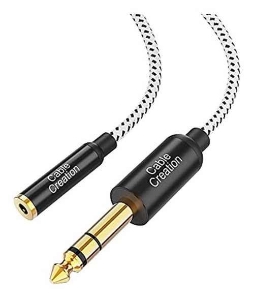 Cablecreation 1/4 A 3,5 Mm Cable Para Auriculares 1ft, Trs 6 0