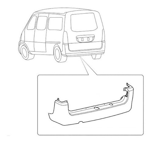 Paragolpe Trasero Chevrolet N300 Max 0