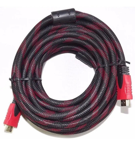 Cable Hdmi 20 Metros Mts Mallado Oro Full 1080p Hd 3d 4k 0